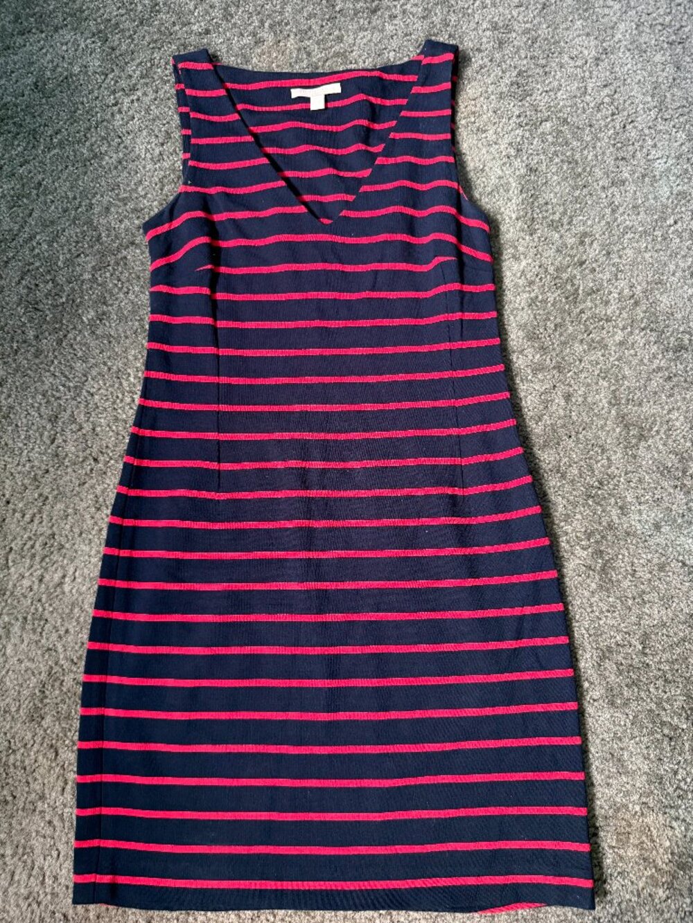 Red and Navy Banana Republic stripe sleeveless shift dress SZ 6